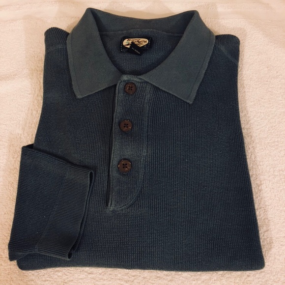 Tommy Bahama Other - Tommy Bahama Teal Blue Silk Collared Sweater XL